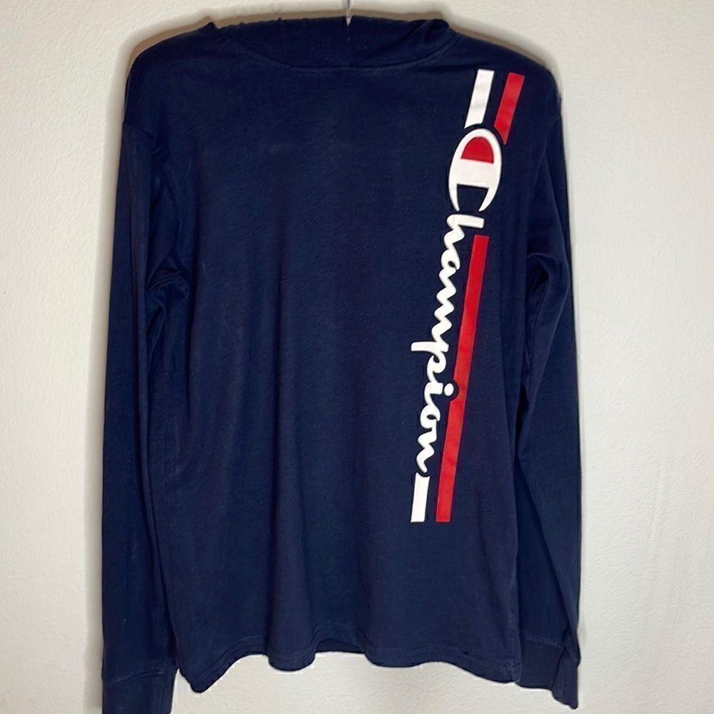 Champion long sleeve pullover hoodie T-shirt.  Size youth Large.